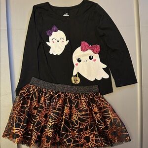 Kids Halloween Ghost Matching Set - Black and Orange